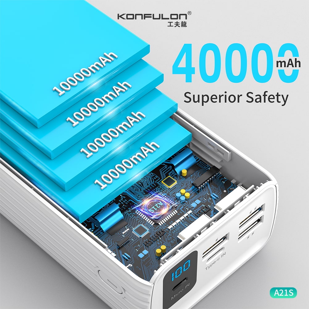 Внешний аккумулятор (Power Bank) Konfulon A21S - купить по выгодным ценам в  интернет-магазине OZON (961194164)